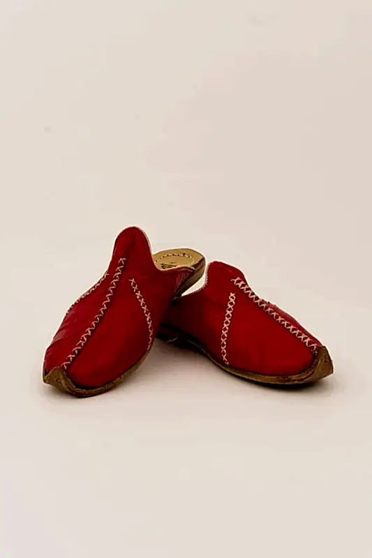 DERİ YEMENİ TERLİK - ANTEP - KIRMIZI